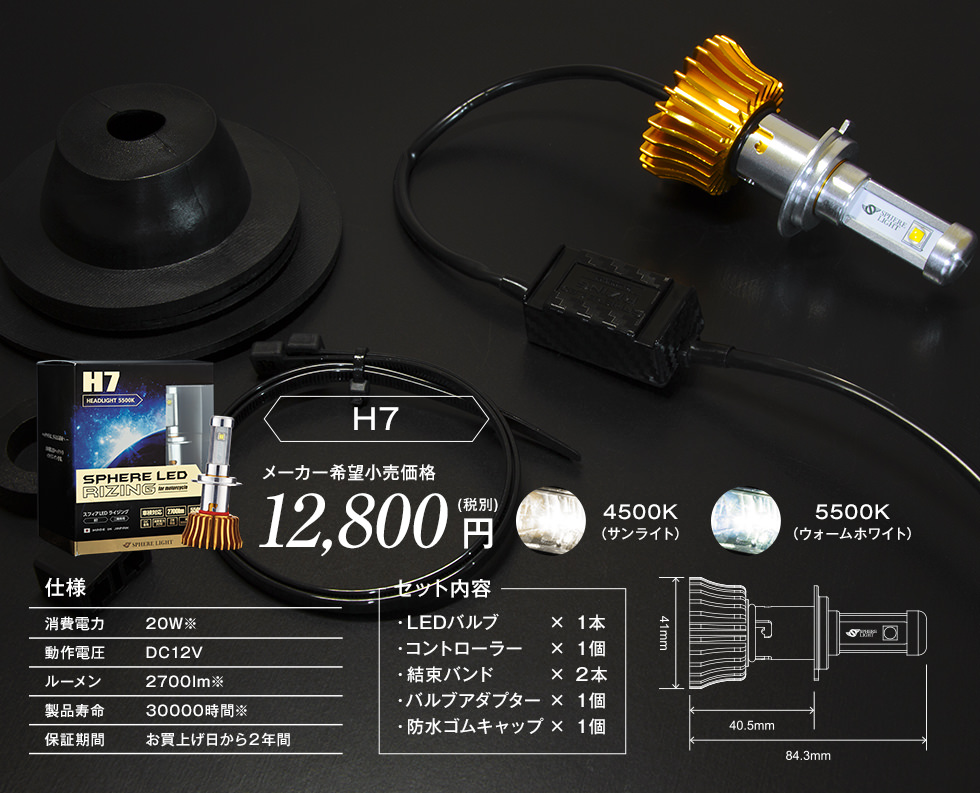 バイク用スフィアLED RIZING＜ライジング＞業界初の日本製LEDヘッド ...