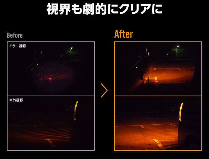 視界も劇的にクリアに